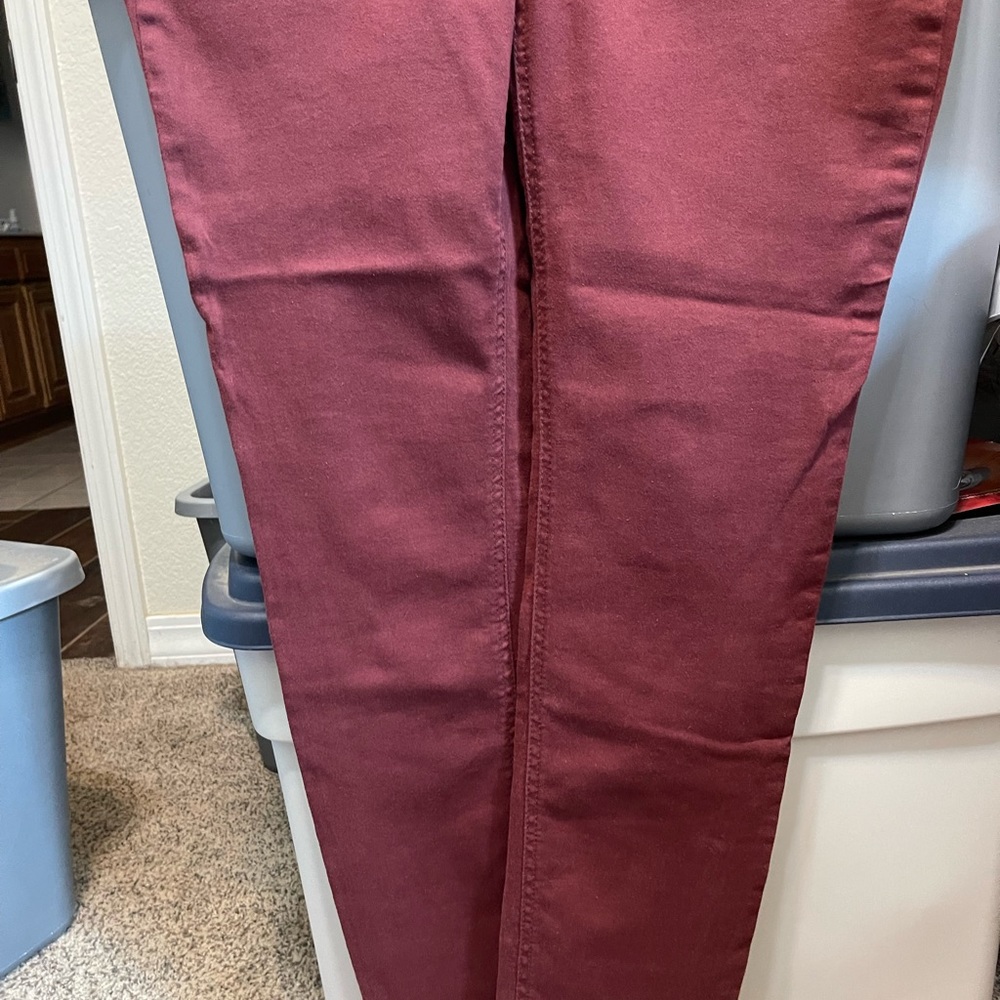Burgundy stretchy Maurice’s ankle pants size M reg